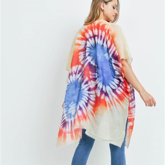 Tie Dye Kimono / Coverup - Picture 4 of 6